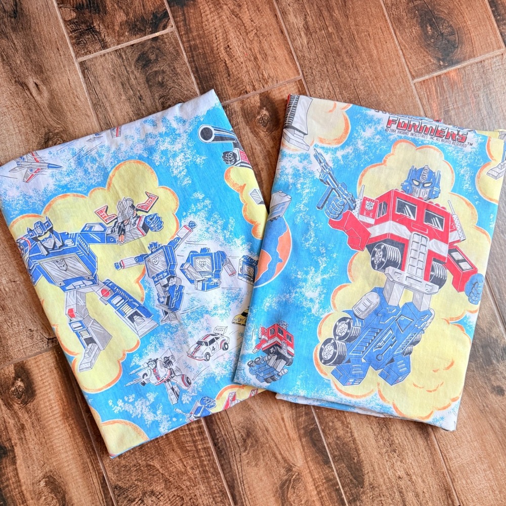 Hasbro Vintage 1984 Transformers G1 AOP Twin Flat Sheet Set(2),66" x 92"